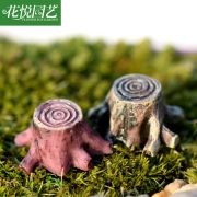 Zakka Customizable Decorative Resin Ornament Mini Tree Stump Ecological Bottle Landscape with Moss Creative Handmade Craft - Image 2
