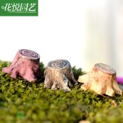 Zakka Customizable Decorative Resin Ornament Mini Tree Stump Ecological Bottle Landscape with Moss Creative Handmade Craft - Image 3