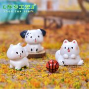 狗狗家族 微景观树脂小摆件盆景多肉装饰柯基比熊萨摩博美宠物狗 - Image 3