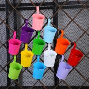 Colorful Flower Bucket Metal Hanging Plant Pot Greenery Holder Personalized Suspended Bucket Home Balcony Decorative Metalwork - Image 4