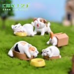 贪吃动物微景观diy盆景 小摆件纸箱猫狗 可爱树脂动物园艺 配件