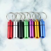 Outdoor Round Aluminum Alloy Medicine Bottle Metal Keychain Lanyard Earplug Packaging Can Waterproof Sealed Custom Metal Medal Badge - Image 5