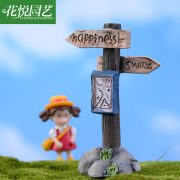 Customizable Decorative Ornaments Miniature Landscape Decoration ZAKKA Goods Simulation Direction Board Stand Potted Succulent Accessories - Image 3