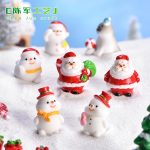 New Customizable Santa Claus Cute Snowman Micro Landscape DIY Potted Bonsai Decoration Snow Scene Figurine Seal Christmas Ornament