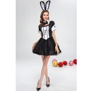 New Black White Rabbit Girl Adult Stage Performance Costume Animal Role-playing Outfit for Party Club Cosplay - Image 3