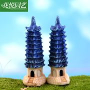 苔藓微景观生态瓶装饰品  树脂摆件 九层灯塔 DIY组装摆件 - Image 4