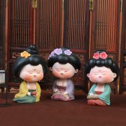 Tang Dynasty Lady Customizable Decorative Ornament Creative Resin Craft Car Dashboard Decoration Head Shaking Figurine Home Decor - Image 3