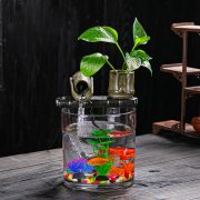 Living Room Office Desktop Mini Fish Tank Flowing Water Fountain Ornament Humidifier Birthday Gift Decorative Item