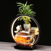 Lucky Flowing Water Fountain Ornament Glass Aquarium Home Living Room Desktop Office Decorations Opening Gift Direct Sale - Image 4