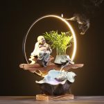 Modern Minimalist Chinese Style Desktop Office Living Room Decoration Faux Mountain Water Fountain Creative Business Opening Gift