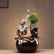 Creative Ceramic Flowing Water Fountain Ornament Indoor Office Desk Top Decoration Zen Style Sprinkler Wealth Attracting Gift - Image 5