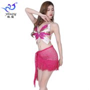 Sexy Adult Stage Performance Costume Belly Dance Jazz Dance Costume Butterfly Sequin Tassel Set For Stage Performances - Image 5