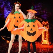 Children's Halloween Costume Pumpkin Shape Adult Stage Performance Outfit Set For Boys Girls Toddlers Nursery Performances - Image 3