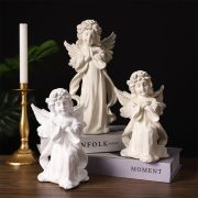 北欧少女祈祷天使雕塑模型摆件简约轻奢办公室样板房装饰品工艺品 - Image 3