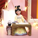 Retro Elegant Resin Decorative Ornament Customizable Chinese Court Style Room Decoration Ideal Gift For Classmate Birthday