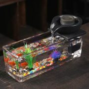 Creative Chinese Style Mountain Waterfall Fountain Ornament Small Desktop Landscape Fish Tank for Living Room Office - Image 3