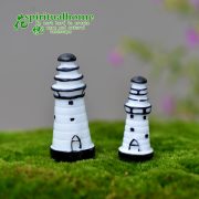 苔藓微景观生态瓶装饰品 小白灯塔  DIY组装摆件精美盆景创意 - Image 3