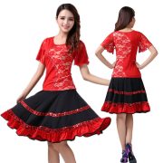 Adult Stage Performance Costume Sparkling Skirt Dance Practice Suit for Social Dancing and Performances