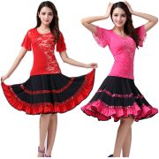 Adult Stage Performance Costume Sparkling Skirt Dance Practice Suit for Social Dancing and Performances - Image 2