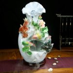 Fumana Ceramic Humidifier Flowing Water Fountain Ornament Fishbowl Wedding Gift Home Decor Craft Easy Assembly