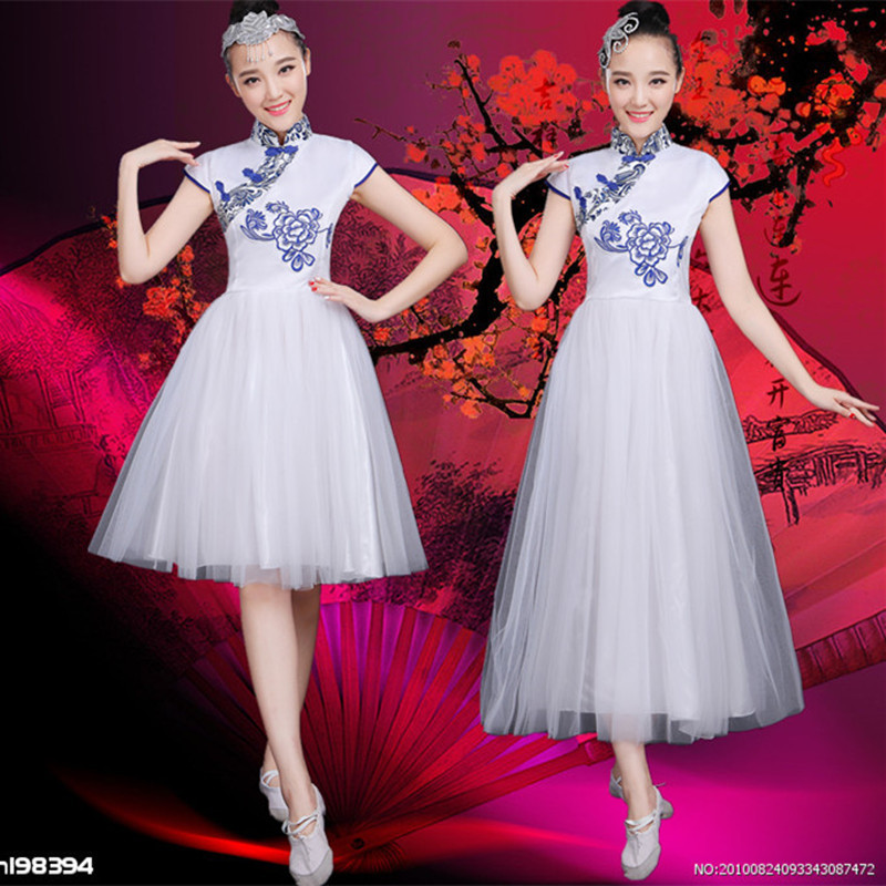 3473739655_839866869.jpg New Adult Stage Performance Costume Classical Dance Outfit Modern Folk Music Guzheng Erhu Performance Apparel - Image 1