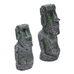 Customizable Decorative Resin Ornaments Aquatic Aquarium Accessories Roman Statue Replica Easter Island Idol Landscape Craft