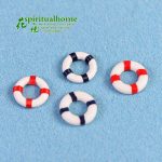 Customizable Decorative Ornaments Eco-Friendly Resin Craft Swimming Ring Lifebuoy Micro Landscape DIY Material Assorted Colors