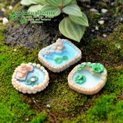 Customizable Miniature Resin Decorative Ornament DIY Handmade Micro Landscape Design Moss Lotus Pond Building Accessories - Image 4