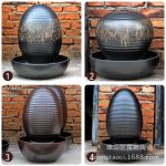 Modern Ceramic Flowing Water Fountain Ornament Indoor Decorative Humidifier for Restaurant and Club Decoration