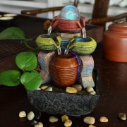 Desktop Flowing Water Fountain Ornament Creative Gift for Office and Home Decoration Wealth Attracting Living Room Decor