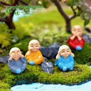 Customizable Miniature Landscape Decorative Ornaments Four Styles of Little Monk DIY Assembly Craftscaping Decorations - Image 3
