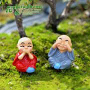 Customizable Miniature Landscape Decorative Ornaments Four Styles of Little Monk DIY Assembly Craftscaping Decorations - Image 4