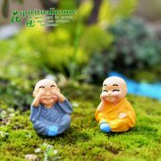 Customizable Miniature Landscape Decorative Ornaments Four Styles of Little Monk DIY Assembly Craftscaping Decorations - Image 2