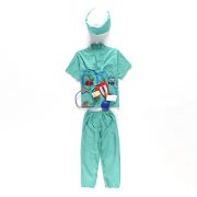 New Halloween Performance Costume Children's Stage Set Blue Simple Surgical Doctor Performance Outfit Adult Stage Performance Costume - Image 3