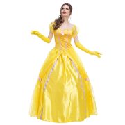 Halloween Princess Yellow Fairy Outfit European Vintage Court Theme Stage Performance Costume for Adults Singer's Ensemble - Image 2