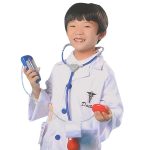2017 New Halloween Performance Costume White Male Doctor Stage Role-playing Outfit for Children's Festival