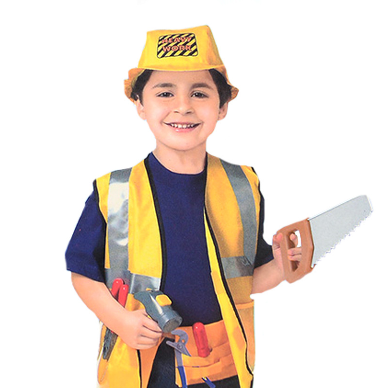 4172097739_1457541879.jpg 2017 New Children's Performance Costume Halloween Role-play Stage Outfit for Boys Engineer Carpenter Performance Dress-up - Image 1