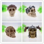 Halloween Decorative Ornaments Customizable Creative Toy Resin Skull Head Props Gag Pranks Novelty Scary Jokes Props
