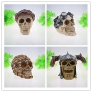 Halloween Decorative Ornaments Customizable Creative Toy Resin Skull Head Props Gag Pranks Novelty Scary Jokes Props