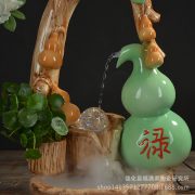 Indoor Ceramic Water Flowing Fountain Ornament Landscape Office Living Room Fish Tank Humidifier Decorative Item Garden Feature - Image 4