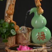 Indoor Ceramic Water Flowing Fountain Ornament Landscape Office Living Room Fish Tank Humidifier Decorative Item Garden Feature - Image 5