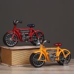 Retro Bicycle Model Customizable Decorative Ornament for Home Window Display Tabletop Decoration Restaurant Bar Coffee Shop Soft Decor