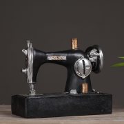 Retro Sewing Machine Customizable Decorative Ornament for Living Room Bedroom Bar Shop Coffee Shop Decor Resin Craft - Image 3