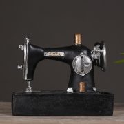 Retro Sewing Machine Customizable Decorative Ornament for Living Room Bedroom Bar Shop Coffee Shop Decor Resin Craft - Image 2