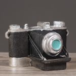 Zakka Customizable Decorative Ornament Retro Vintage Worn-Out Camera Home Decor Resin Craft Gift