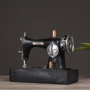 Retro Sewing Machine Customizable Decorative Ornament for Living Room Bedroom Bar Shop Coffee Shop Decor Resin Craft