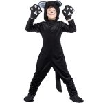 Halloween masquerade animal black cat costume for boys - cosplay outfit for stage performance