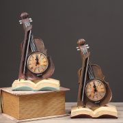 Customizable Decorative Resin Ornament for Home Office Desktop TV Cabinet Violin Clock Living Room Wall Decor