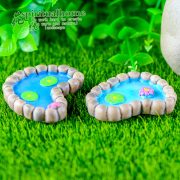 Customizable Decorative Resin Ornaments Miniature Landscape Decor Simulated Water Pool Lotus Pond Succulent Accessories Zakka Decorations - Image 4
