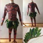 Sweet Anime Ocean Adventure Maui Moana Cosplay Costume Adult Stage Performance Ensemble for Halloween